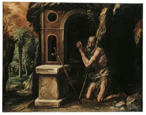 One Senior Man Only Prints: St Onophrius, by Antonio DEnrico (or DErrico) know as Tanzio da Varallo