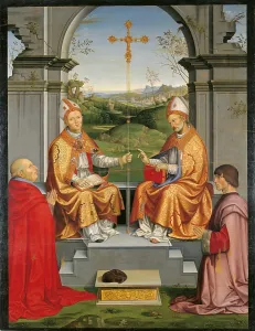 Duke Prints: St Thomas Becket and St Martin with Bishop Giovanni Pietro Arrivabene and Duke Guidubaldo