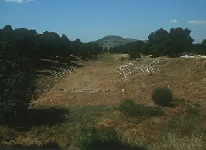 Archaeology Prints: Stadium - Greece, Epidauros. Whole artwork view