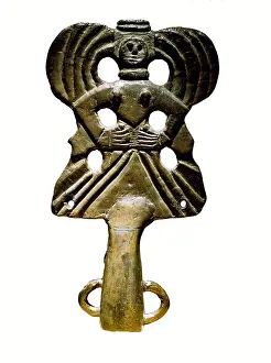 Ukraine Prints: Staff Head. Bronze, 17 cm. 4th century BC