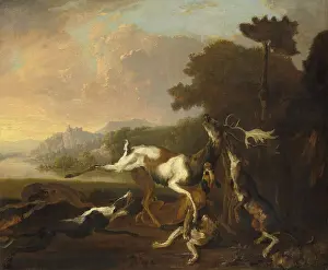 Dogs Prints: Stag Hunt, by Abraham Hondius, 1650-95