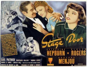 Gilbert Prints: STAGE DOOR, Adolphe Menjou, Ginger Rogers, Katharine Hepburn, 1937
