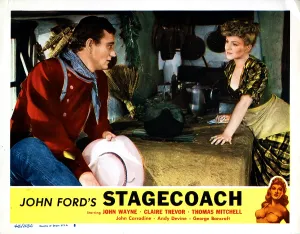 Trevor Prints: STAGECOACH, from left, John Wayne, Claire Trevor, 1939