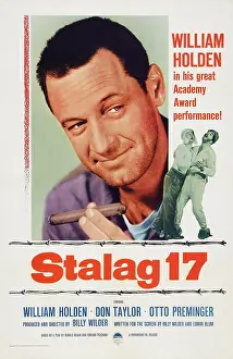 Newscannerlg Prints: STALAG 17, US poster art, William Holden, 1953