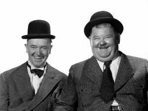 STAN LAUREL, OLIVER HARDY [Laurel and Hardy], c. 1940s