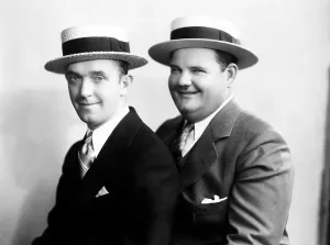 Straw Hat Prints: STAN LAUREL and OLIVER HARDY [Laurel & Hardy] in an early Hal Roach studio portrait shot