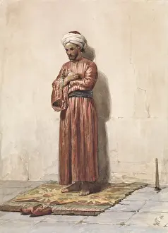 Beads Prints: Standing Egyptian with Prayer Beads