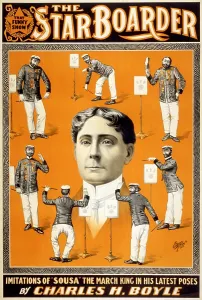 Parody Prints: The Star Boarder, Charles H. Boyle (center)