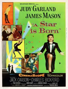 Bare Legs Prints: A STAR IS BORN, US poster art, Judy Garland (right and in collage), 1954