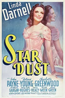 Reflection Prints: STAR DUST, US poster art, Linda Darnell