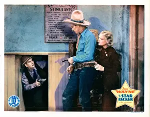 Wayne Prints: THE STAR PACKER, US lobbycard, John Wayne, Verna Hillie, 1934