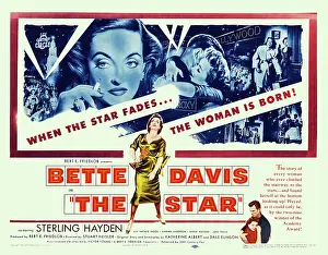 Lovers Prints: THE STAR, US poster art, Bette Davis, Sterling Hayden, 1952
