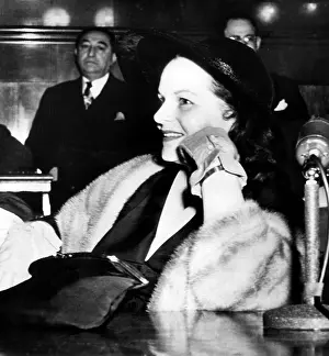Trial Prints: Star witness Virginia Hill, smiles as she tesifies before a Senate Crime Investigating Commitee hearing
