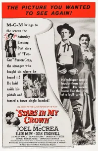 Drew Prints: STARS IN MY CROWN, US poster, right from left: Joel McCrea, Ellen Drew, 1950