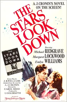 Lockwood Prints: THE STARS LOOK DOWN, US poster, from left: Michael Redgrave, Margaret Lockwood, 1940