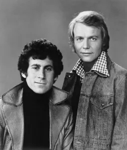 Leather Jacket Prints: STARSKY AND HUTCH, from left: Paul Michael Glaser, David Soul, 1975-79