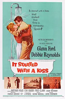 Debbie Prints: IT STARTED WITH A KISS, from left: Debbie Reynolds, Glenn Ford, 1959