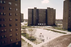 Chicago Prints: Stateway Gardens public housing complex in Chicagos South Side of Chicago was constructed in the 1960s