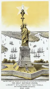 Advertisement Prints: Statue of Liberty. The great Bartholdi statue