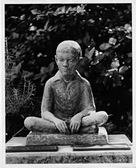 Blind Prints: Statue of Louis Braille in Bermuda's Garden of the Blind