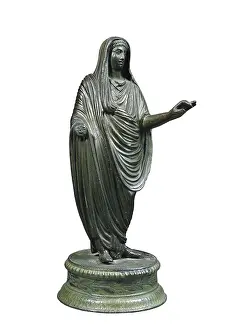 Bronze Prints: Statuette depicting a figure with robe (1st c)