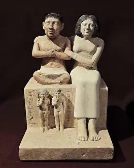 Giza Prints: Statuette of the dwarf Seneb and his family