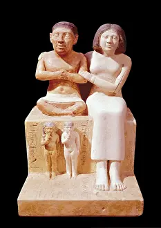 Giza Prints: Statuette of the dwarf Seneb and his family