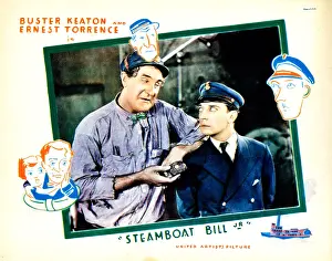 Films By Buster Keaton Prints: STEAMBOAT BILL, Jr. US lobbycard, from left: Ernest Torrence, Buster Keaton, 1928