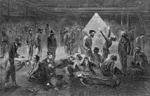 Voyages Prints: Steerage passengers suffering from Ship Fever