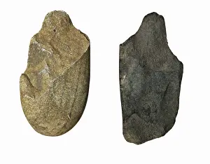 Prehistoric Prints: Stone tools from Cau del Duc. Neolithic art