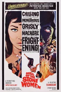 Images Dated 30th April 2014: MILL OF THE STONE WOMEN, (aka IL MULINO DELLE DONNE DI PIETRA), US poster, 1960