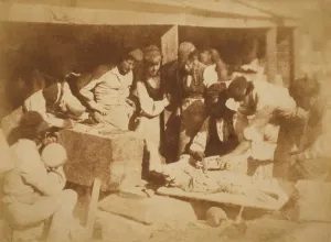 Occupational Prints: STONECUTTER'S WORKYARD, a calotype made with William Henry Fox Talbot's negative/positive photographic process