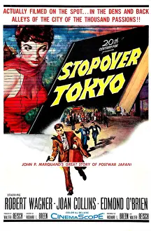 Wagner Prints: STOPOVER TOKYO, US poster, Joan Collins (left)