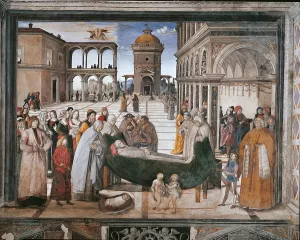 Bernardino Di Betto Prints: Stories of St Bernardine the Death of the Saint