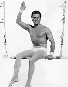 Tights Prints: THE STORY OF THREE LOVES, Kirk Douglas in Equilibrium segment, 1953