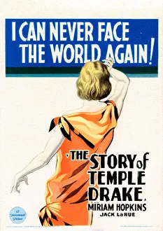 Shame Prints: THE STORY OF TEMPLE DRAKE, poster art, 1933