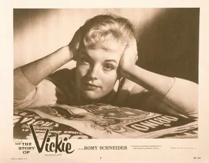 Romy Prints: THE STORY OF VICKIE, (aka MADCHENJAHRE EINER KONIGIN), US lobbycard, Romy Schneider, 1954