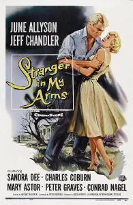 Jeff Prints: STRANGER IN MY ARMS, US poster, from left: Jeff Chandler, June Allyson, 1959