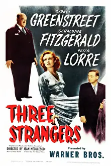Geraldine Prints: THREE STRANGERS, from left: Sydney Greenstreet