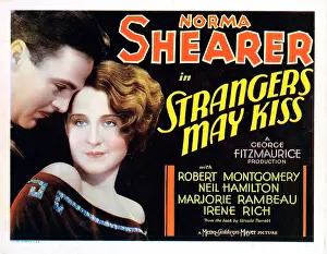 Neil Prints: STRANGERS MAY KISS, US poster, from left: Neil Hamilton, Norma Shearer, 1931