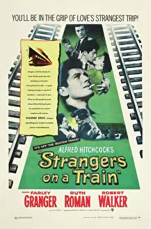 Walker Prints: STRANGERS ON A TRAIN, Farley Granger, Robert Walker, Ruth Roman, 1951