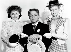 Arm In Arm Prints: THE STRAWBERRY BLONDE, Olivia De Havilland, James Cagney, Rita Hayworth, 1941