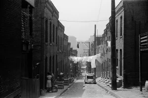 Street Scenes Prints: Street in Pittsburgh's Hill district