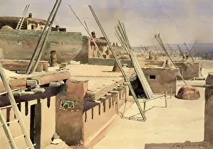 Lcgrart Prints: Street in the Pueblo of Zuni, New Mexico