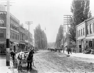 Telegraph Pole Prints: Street scene, Lewiston, Idaho, ca. 1908