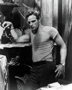 T Shirt Prints: A STREETCAR NAMED DESIRE, Marlon Brando, 1951, glaring