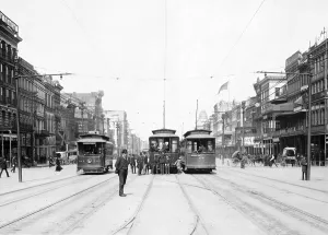 Trolley Prints: Streetcars on Canal St. New Orleans, La. ca. 1907
