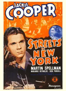 Cooper Prints: STREETS OF NEW YORK, from left: Jackie Cooper, Marjorie Reynolds on window card, 1939