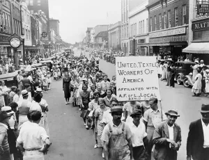 North Carolina Prints: Striking Southern textile workers celebrate Labor Day with a parade