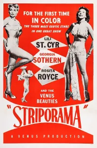 STRIPORAMA, US poster, from left: Lili St. Cyr, Rosita Royce, Georgia Sothern, 1953